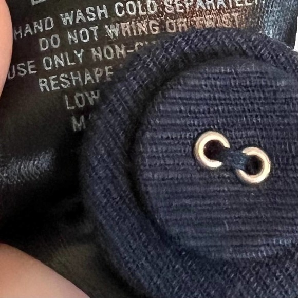 Moth by Anthropologie Wool Blend Blakely Marled Blue Blazer Knit Cardigan Large - Picture 8 of 8